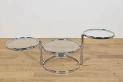 Pamono Mid-Century Modern Chrome and Glass Coffee Table by Milo Baughman, 1970s> Coffee & Side Tables