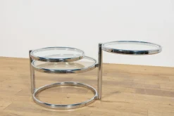Pamono Mid-Century Modern Chrome and Glass Coffee Table by Milo Baughman, 1970s><noscript><img width=