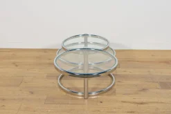 Pamono Mid-Century Modern Chrome and Glass Coffee Table by Milo Baughman, 1970s><noscript><img width=