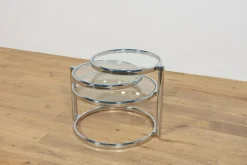 Pamono Mid-Century Modern Chrome and Glass Coffee Table by Milo Baughman, 1970s><noscript><img width=