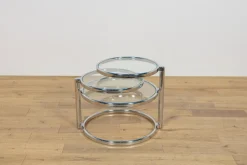 Pamono Mid-Century Modern Chrome and Glass Coffee Table by Milo Baughman, 1970s><noscript><img width=