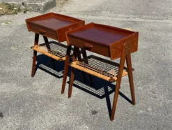 Sale Pamono Mid-Century Modern Danish Teak Nightstands by Søren Rasmussen, 1964, Set of 2