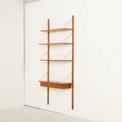 Pamono Mid-Century Modern Danish Wall Unit in Teak, 1960s><noscript><img width=