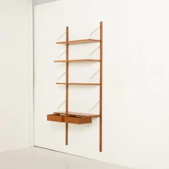 Pamono Mid-Century Modern Danish Wall Unit in Teak, 1960s><noscript><img width=