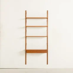 Pamono Mid-Century Modern Danish Wall Unit in Teak, 1960s><noscript><img width=