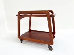 Pamono Mid-Century Modern Danish Serving Cart by Henning Wind-Hansen for Sika Furniture, 1960s><noscript><img width=