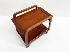 Pamono Mid-Century Modern Danish Serving Cart by Henning Wind-Hansen for Sika Furniture, 1960s><noscript><img width=