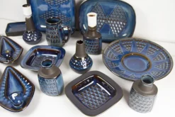 Pamono Mid-Century Modern Danish Dishes in Stoneware from Søholm, 1960s, Set of 17><noscript><img width=