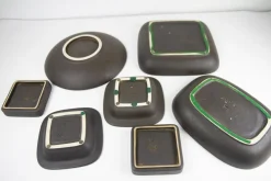 Pamono Mid-Century Modern Danish Dishes in Stoneware from Søholm, 1960s, Set of 17><noscript><img width=