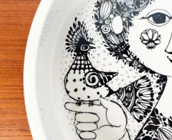 Pamono Mid-Century Modern Danish Flora Bowl by Bjørn Wiinblad for Nymölle, Denmark, 1960s><noscript><img width=