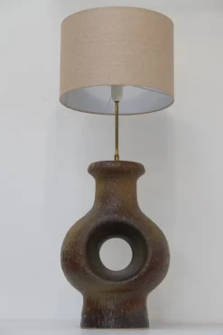 Pamono Mid-Century Modern Danish Circular Stoneware Floor Lamp, 1960s> Floor Lamps