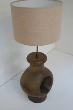 Pamono Mid-Century Modern Danish Circular Stoneware Floor Lamp, 1960s><noscript><img width=