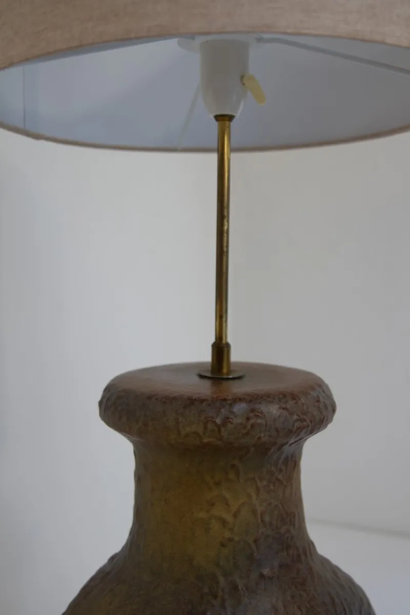 Pamono Mid-Century Modern Danish Circular Stoneware Floor Lamp, 1960s> Floor Lamps