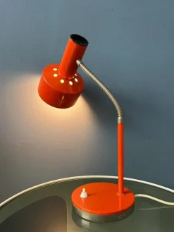 Discount Pamono Mid-Century Modern Desk Lamp in Orange from Hustadt Leuchten
