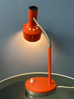 Discount Pamono Mid-Century Modern Desk Lamp in Orange from Hustadt Leuchten