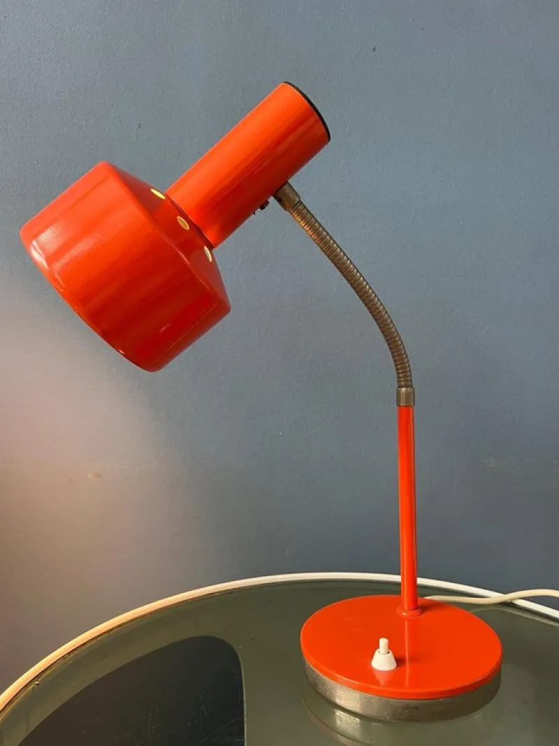 Discount Pamono Mid-Century Modern Desk Lamp in Orange from Hustadt Leuchten