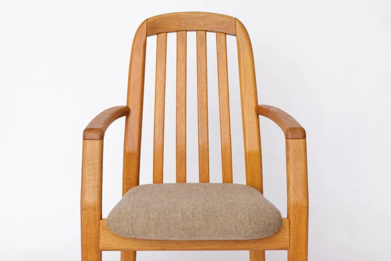 Clearance Pamono Mid-Century Modern Dining Armchairs in Oak from Dyrlund, Denmark, 1970s, Set of 4