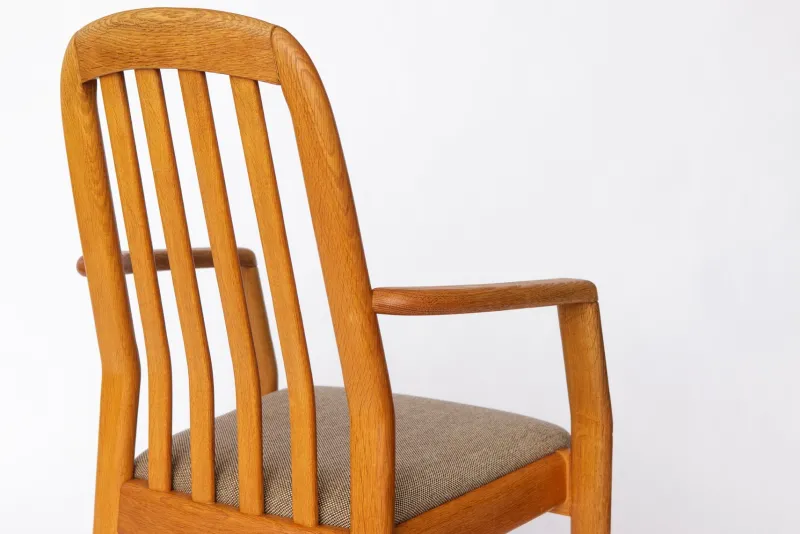 Clearance Pamono Mid-Century Modern Dining Armchairs in Oak from Dyrlund, Denmark, 1970s, Set of 4