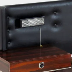 Sale Pamono Mid-Century Modern Double Bed Bedroom Set with Floating Nightstands and Lighting, 1960s
