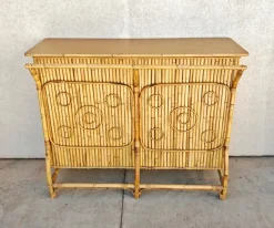 Hot Pamono Mid-Century Modern Dry Bar in Bamboo by Tito Agnoli, 1950s