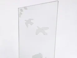 Pamono Mid-Century Modern Engraved Glass Panels, 1950s, Set of 2