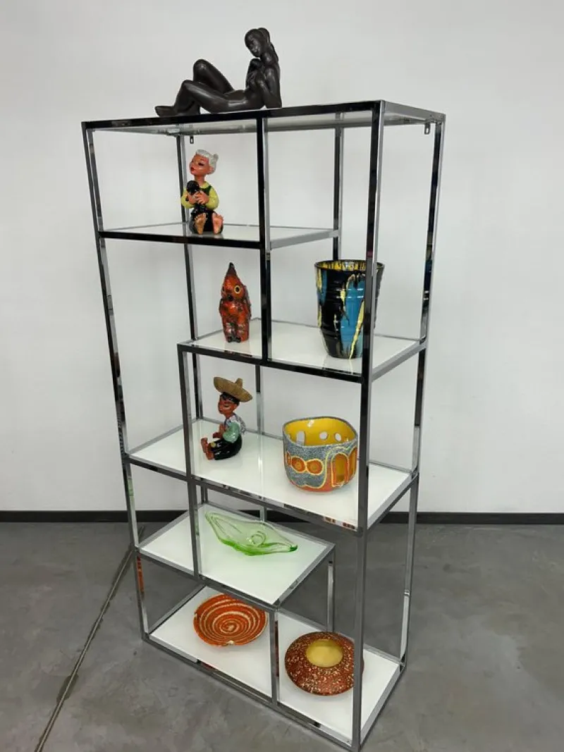 Pamono Mid-Century Modern Etagere in Chrome by Milo Baughman, 1960s> Shelves & Wall Units