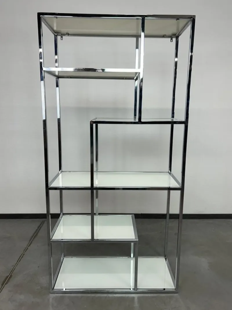 Pamono Mid-Century Modern Etagere in Chrome by Milo Baughman, 1960s> Shelves & Wall Units