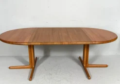New Pamono Mid-Century Modern Extendable Dining Table in Teak from Langeskov Möbelfabrik, 1970s