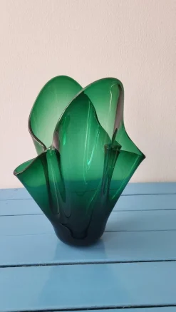 Outlet Pamono Mid-Century Modern Fazzoletto Murano Glass Vase, 1950s