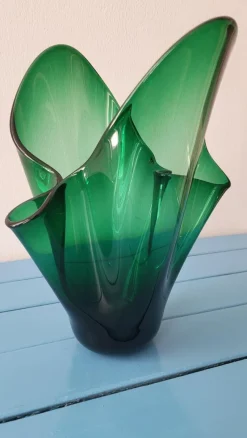 Outlet Pamono Mid-Century Modern Fazzoletto Murano Glass Vase, 1950s