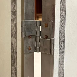 Clearance Pamono Mid-Century Modern Floor Divider in Nickel-Plated Brass and Hand-Painted Acrylic Glass, Italy, 1970s
