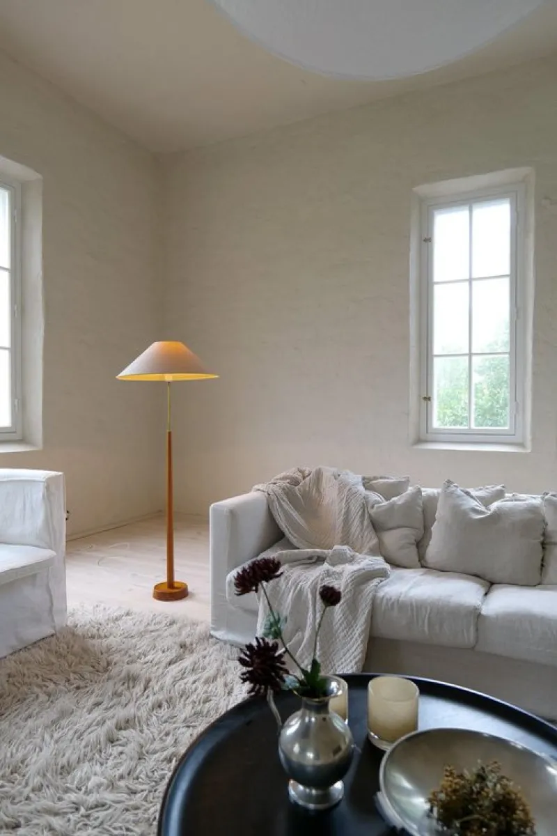 Pamono Mid-Century Modern Floor Lamp in Teak and Brass, 1960s> Floor Lamps
