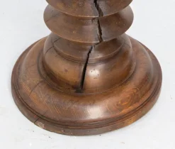 Best Pamono Midcentury Modern French Turned Beech Pedestal, 1940