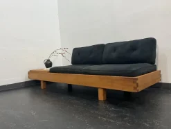 Pamono Mid-Century Modern French Bench in Elm in the style Pierre Chapo, 1950s><noscript><img width=