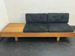 Pamono Mid-Century Modern French Bench in Elm in the style Pierre Chapo, 1950s><noscript><img width=