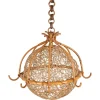 Clearance Pamono Midcentury Modern French Riviera Rattan and Wicker Round Pendant with Chain, 1960