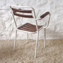 Pamono Mid-Century Modern French Stackable Garden Chairs, 1950s, Set of 4