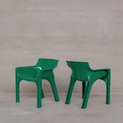 Pamono Mid-Century Modern Gaudi Dining Chairs by Vico Magistretti, 1970s, Set of 6><noscript><img width=