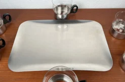 Pamono Mid-Century Modern German Tea Glasses and Tray from WMF, 1960s, Set of 7><noscript><img width=