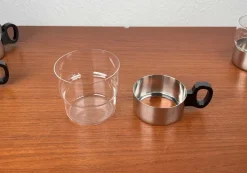 Pamono Mid-Century Modern German Tea Glasses and Tray from WMF, 1960s, Set of 7><noscript><img width=