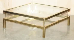 Pamono Mid-Century Modern Glass Coffee Table from Maison Jansen, 1960s> Coffee & Side Tables