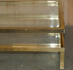 Pamono Mid-Century Modern Glass Coffee Table from Maison Jansen, 1960s><noscript><img width=