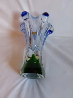 Pamono Mid-Century Modern Glass Vase from Egermann Glass><noscript><img width=