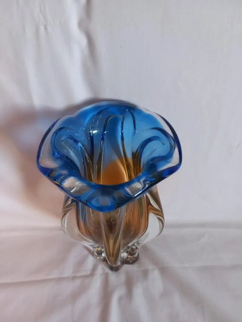 Online Pamono Mid-Century Modern Glass Vase by Josef Hospodka for Chribska Glassworks