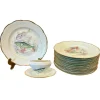 Online Pamono Mid-Century Modern Hand-Painted Fish Service by S.F.P. for Limoges, 1950, Set of 13