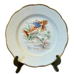 Online Pamono Mid-Century Modern Hand-Painted Fish Service by S.F.P. for Limoges, 1950, Set of 13