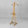 Pamono Mid-Century Modern Italian Wood and Brass Valet Stand from Fratelli Reguitti, 1960s> Racks, Hooks & Valets