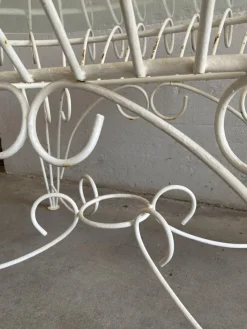 Hot Pamono Mid-Century Modern Italian Painted Iron Garden Table with Oval Glass Top, 1960s
