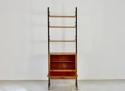 Sale Pamono Mid-Century Modern Italian Freestanding Teak and Steel Modular Bookshelf, 1960s