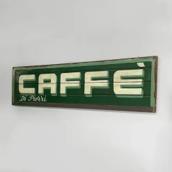 Pamono Mid-Century Modern Italian Metal Pierris Coffee Advertising Sign, 1950s> Wall Decor